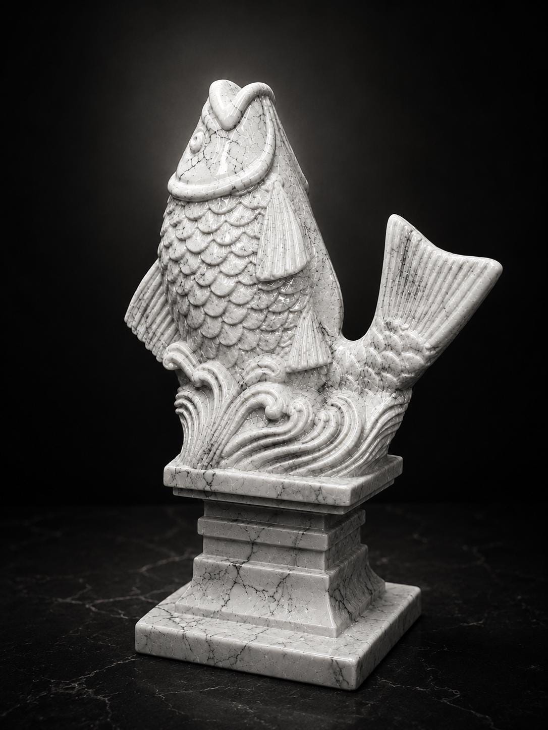 LIQUID KOI | Marble Gallery White