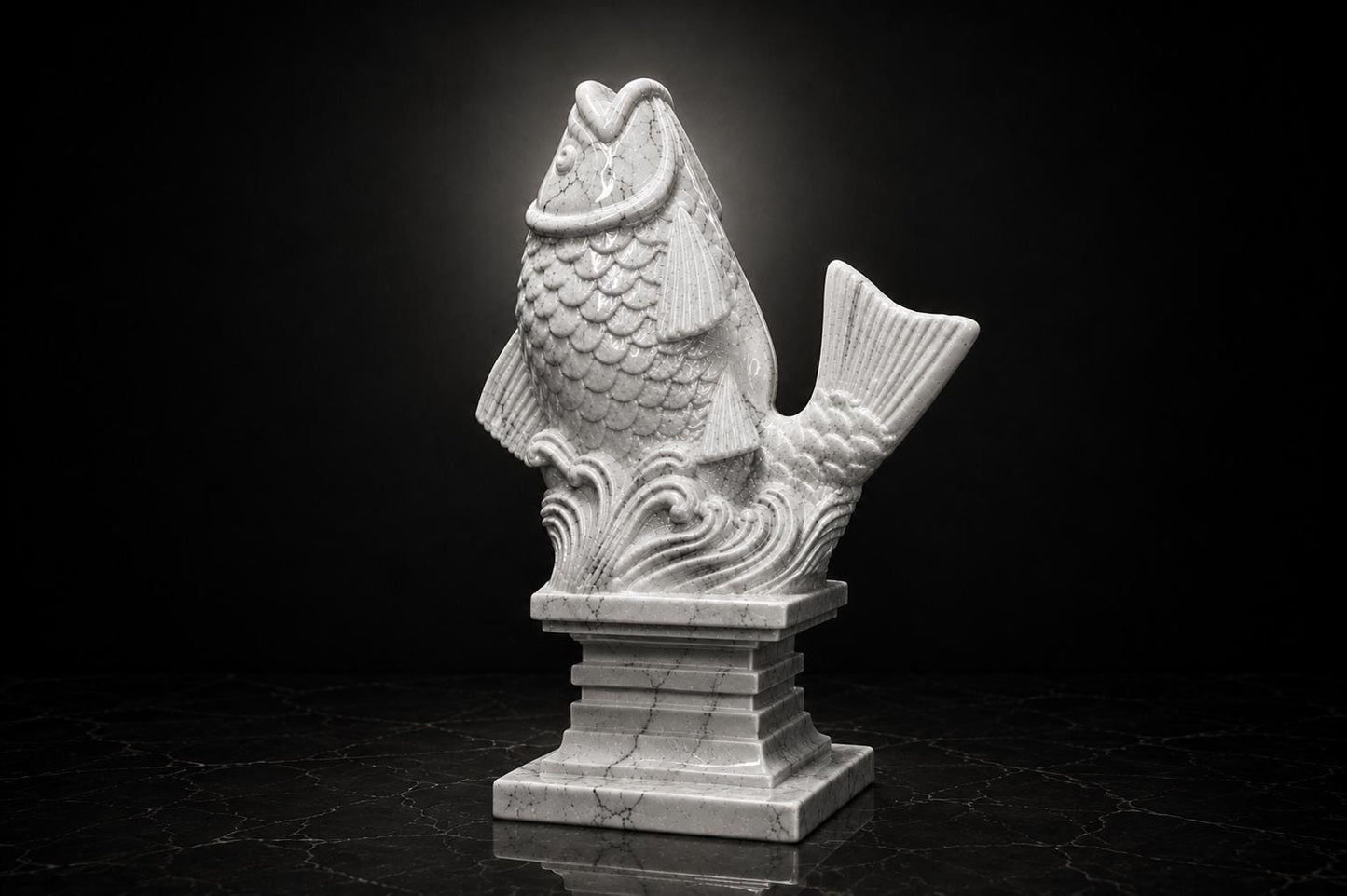 LIQUID KOI | Marble Gallery White