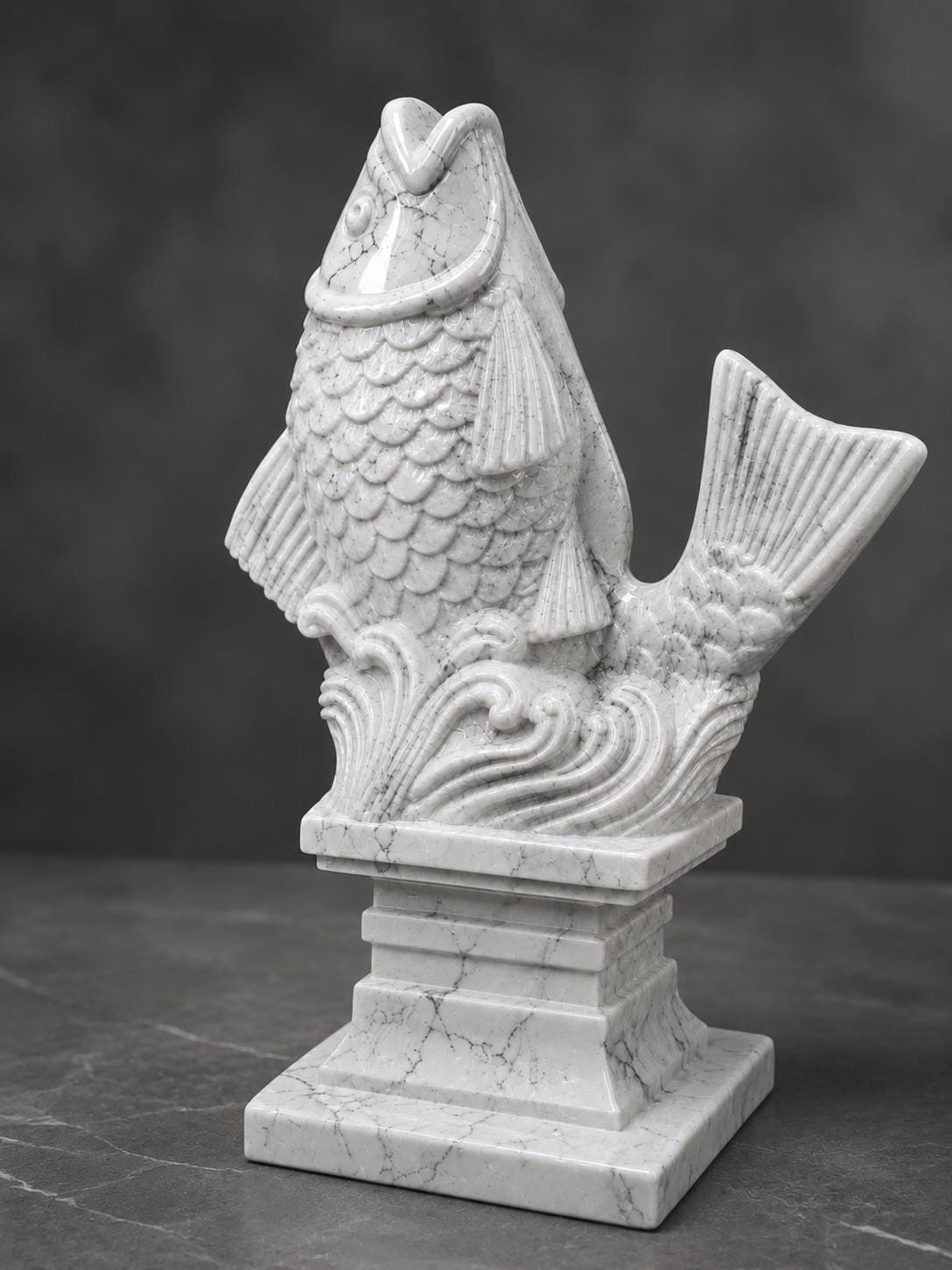 LIQUID KOI | Marble Gallery White